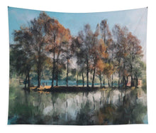 Load image into Gallery viewer, Hut on Our Pond - Tapestry

