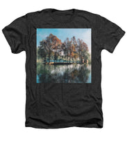 Load image into Gallery viewer, Hut on Our Pond - Heathers T-Shirt

