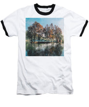 Load image into Gallery viewer, Hut on Our Pond - Baseball T-Shirt
