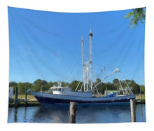 Load image into Gallery viewer, Morning Light on a Shrimp Boat - Tapestry
