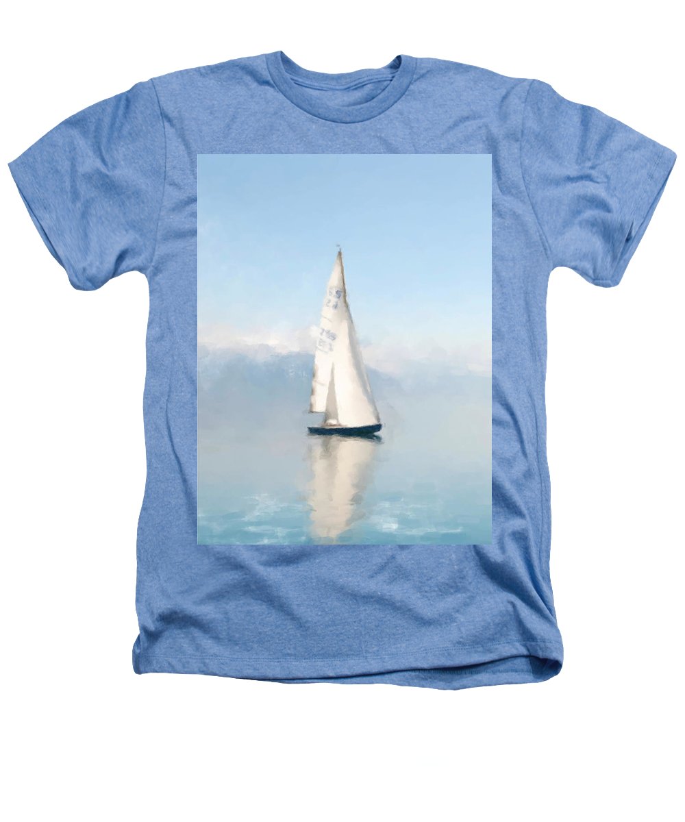 Sailaboat on Bluewater - Heathers T-Shirt