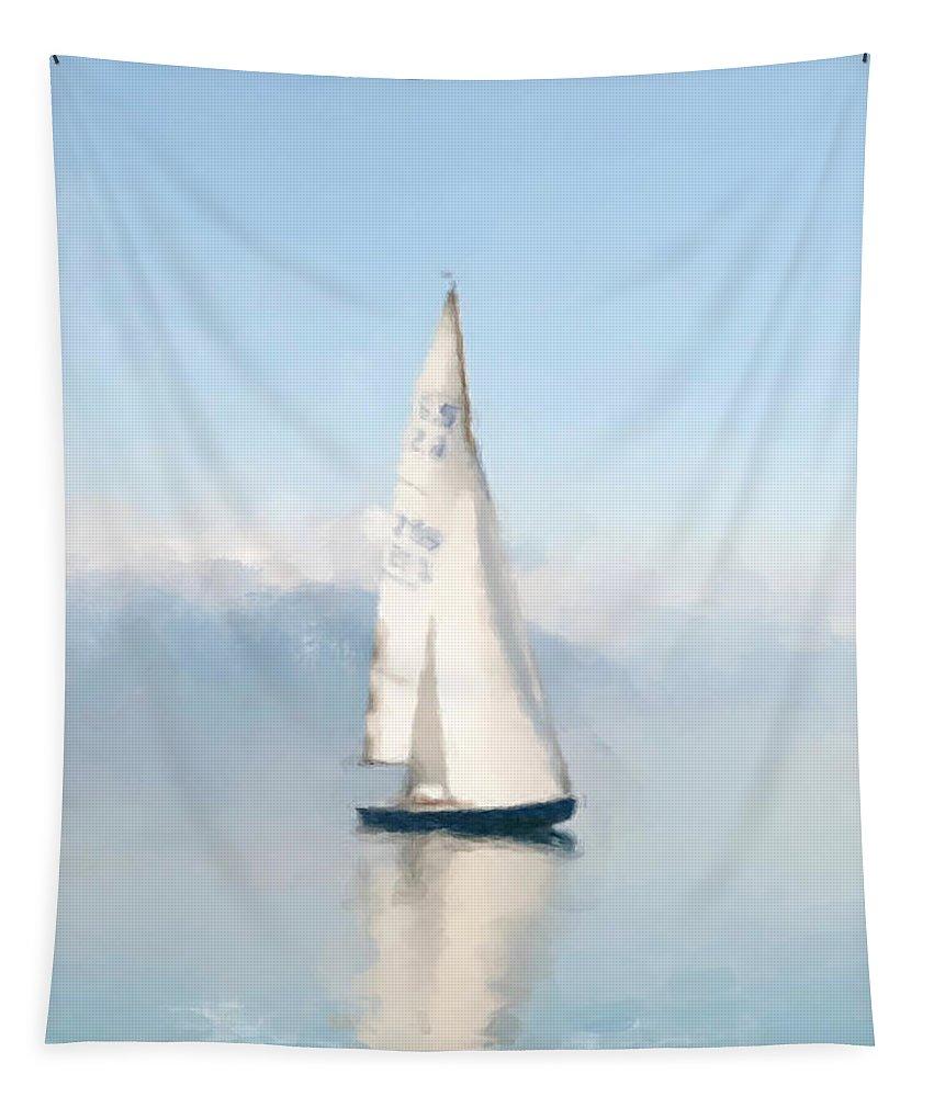 Sailaboat on Bluewater - Tapestry