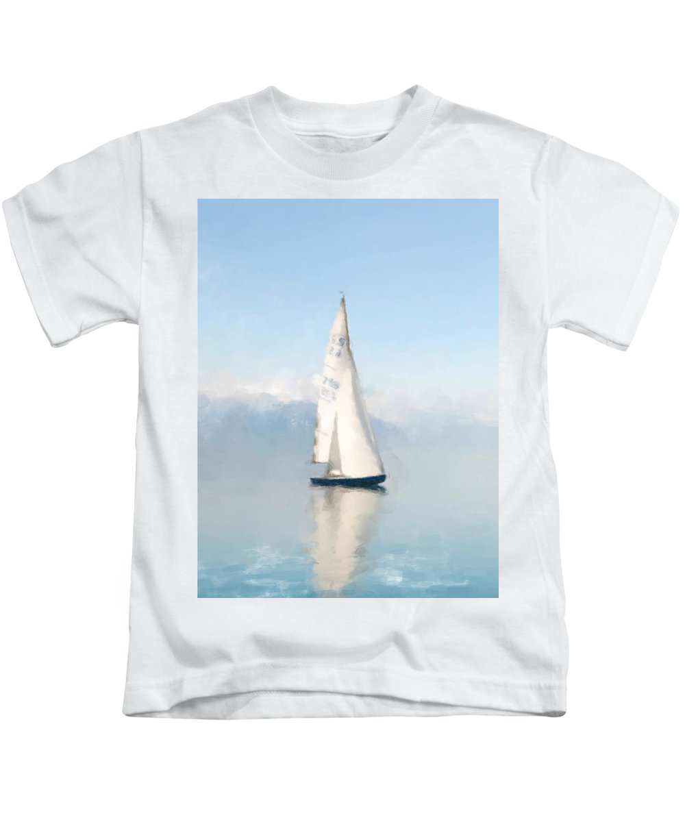 Sailaboat on Bluewater - Kids T-Shirt