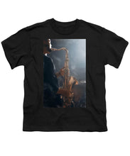 Load image into Gallery viewer, Sax Player at Midnight - Youth T-Shirt
