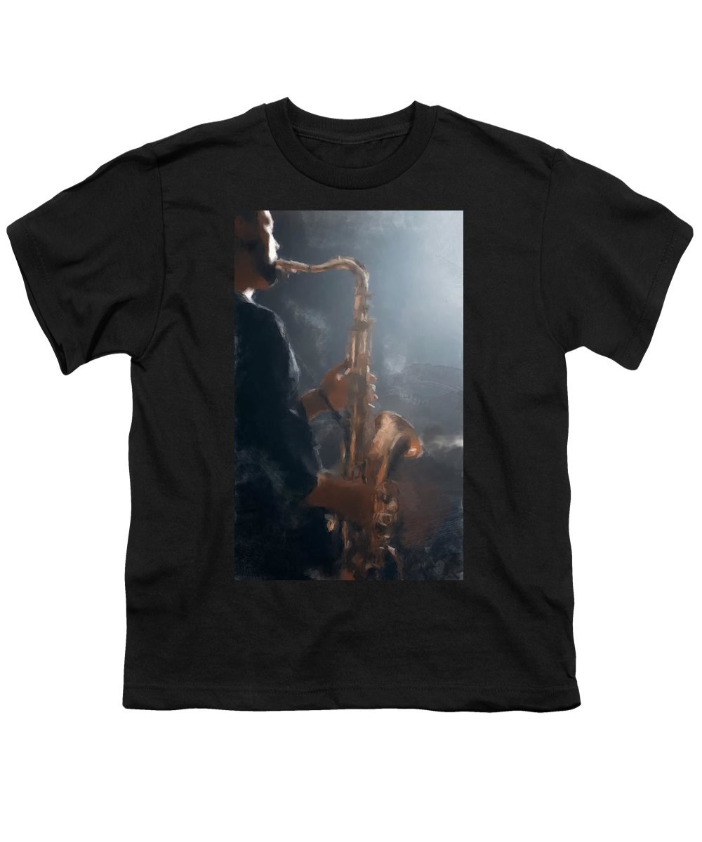 Sax Player at Midnight - Youth T-Shirt