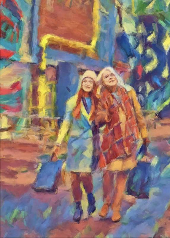 Shopping with Mom - Art Print