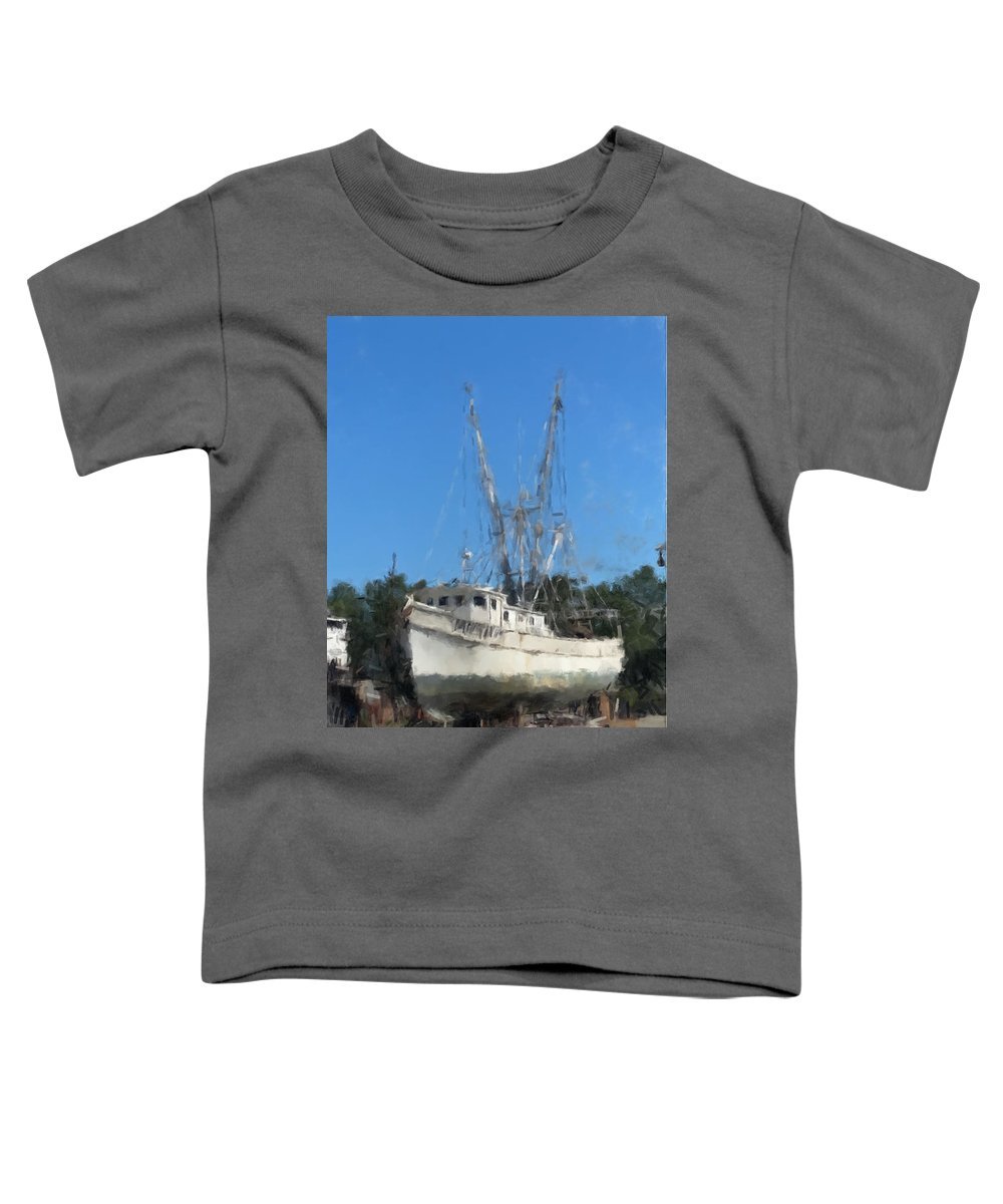 Shrimp Boat in Dry Dock - Toddler T-Shirt