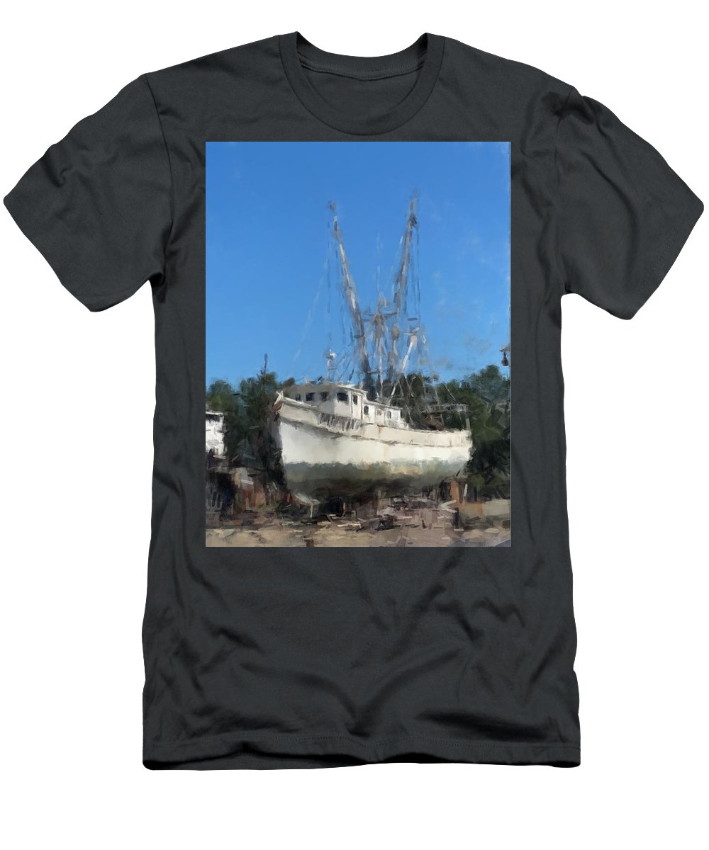 Shrimp Boat in Dry Dock - T-Shirt
