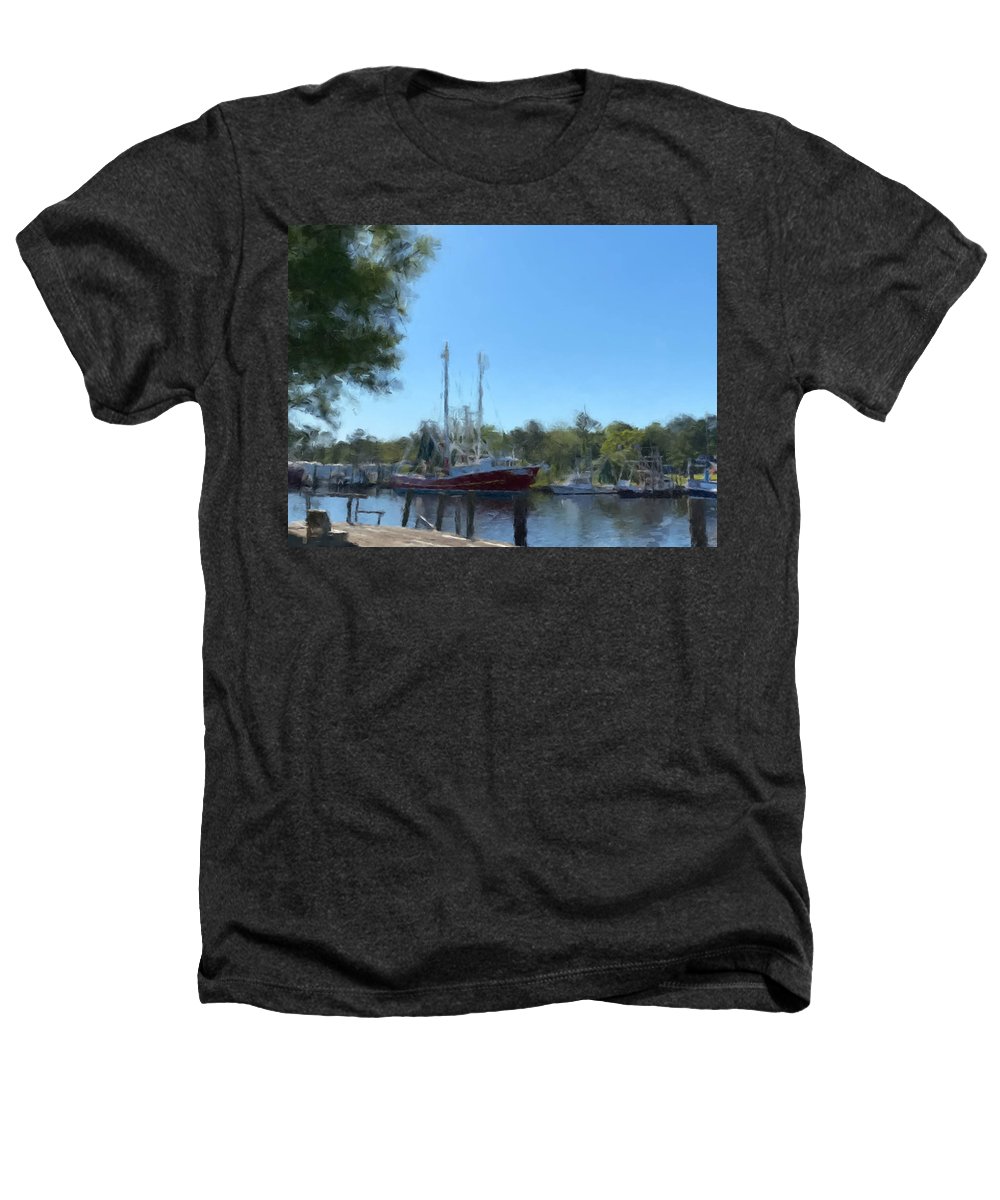 Shrimp Boat in the Bayou - Heathers T-Shirt
