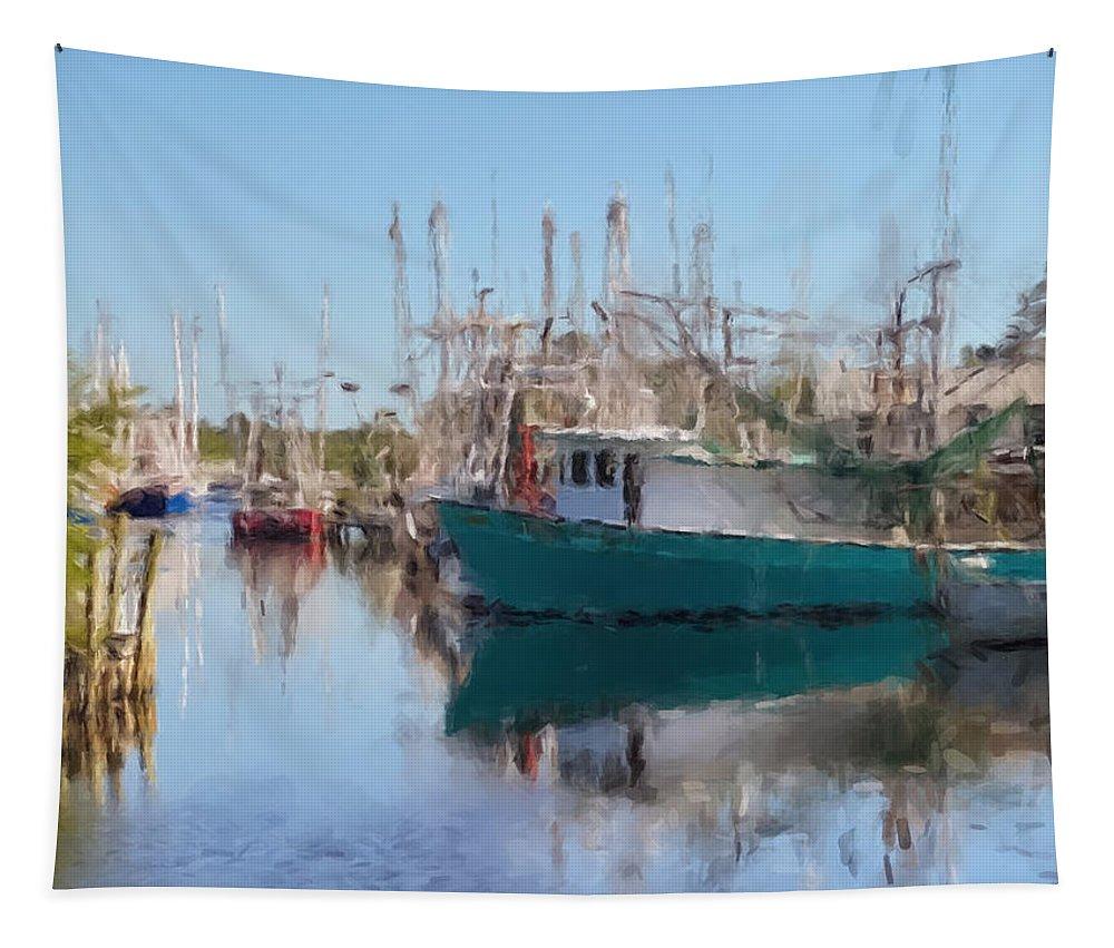 Shrimpers in the Bayou - Tapestry