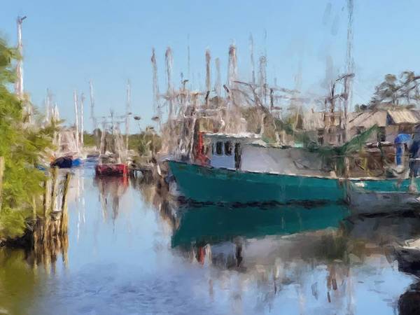 Shrimpers in the Bayou - Art Print