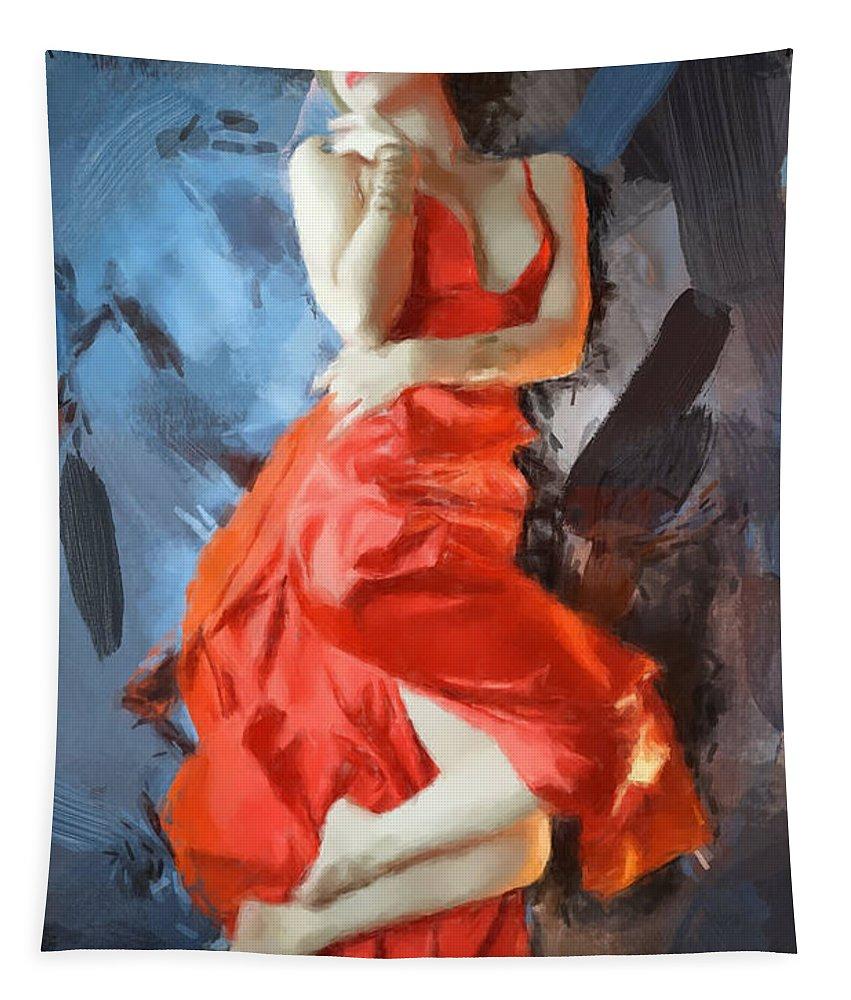 The Red Dress - Tapestry